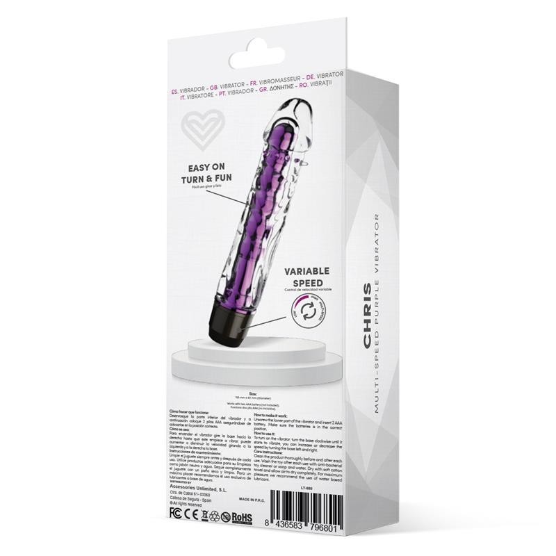 Chris Vibromasseur Multi-vitesse mauve