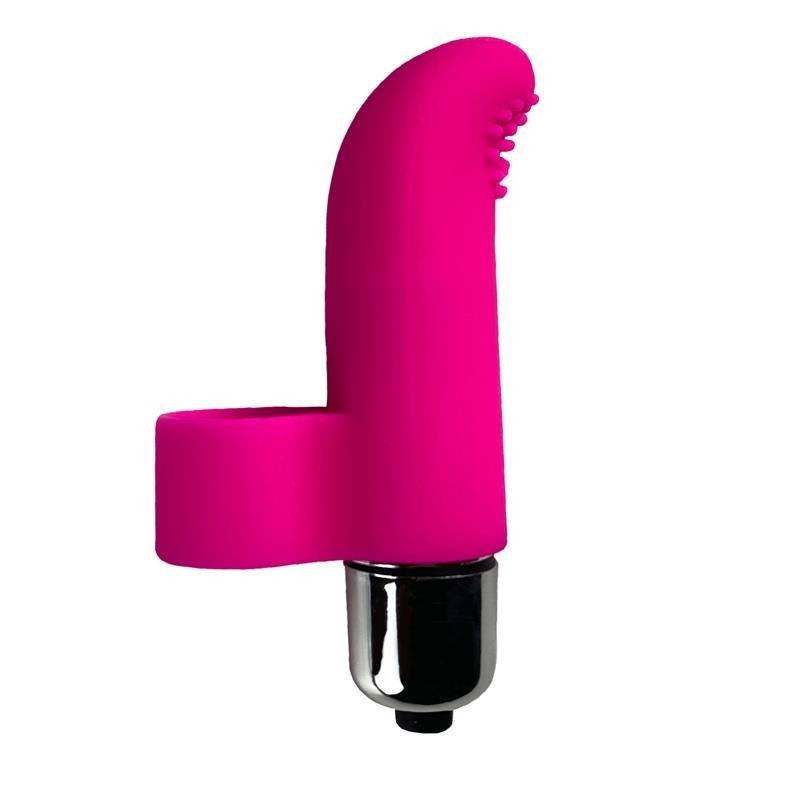 Finget balle vibrante pour le doigt silicone Rose