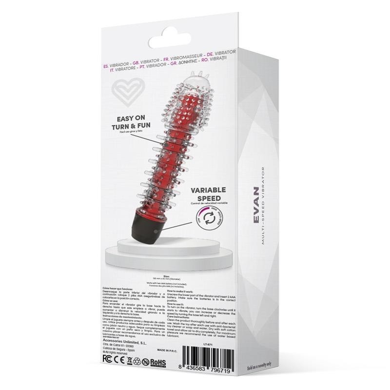 Evan Vibromasseur Multi Vitesse rouge