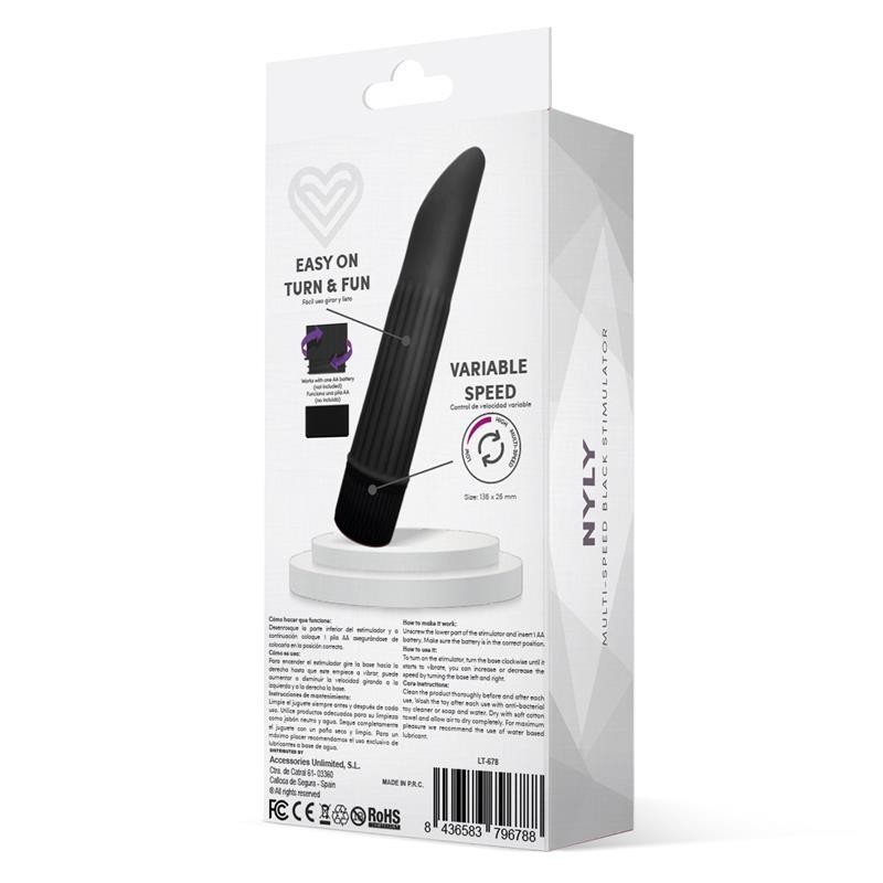 Nylet stimulateur Multi-vitesse noir