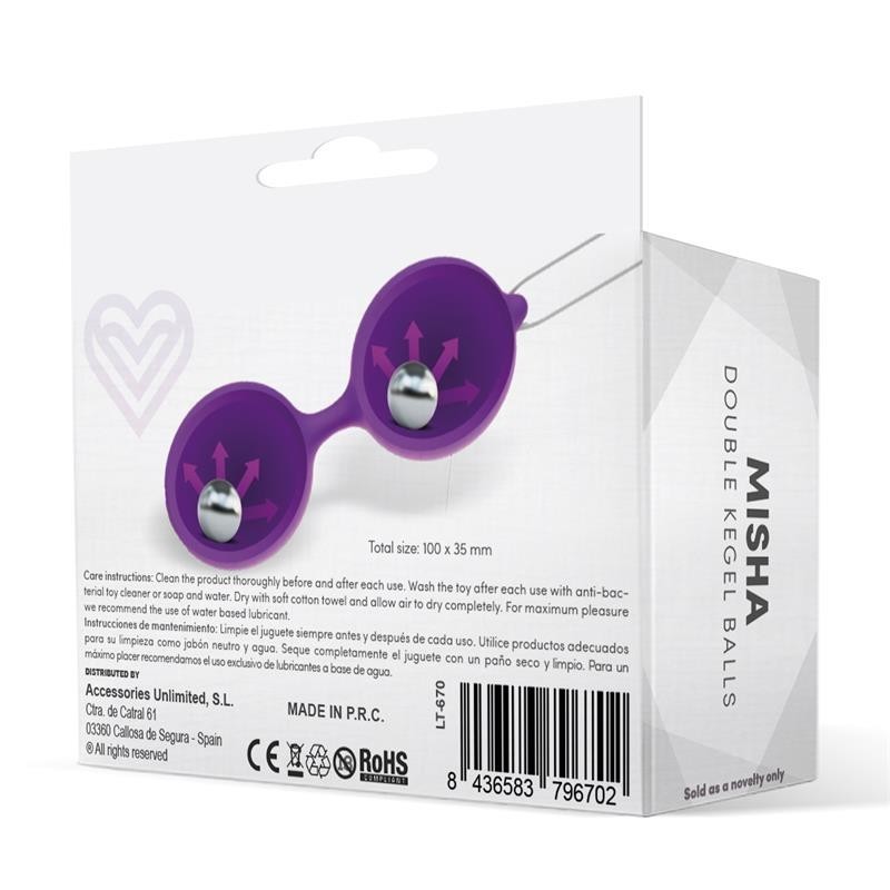 Misha boule de Kegel Double silicone mauve