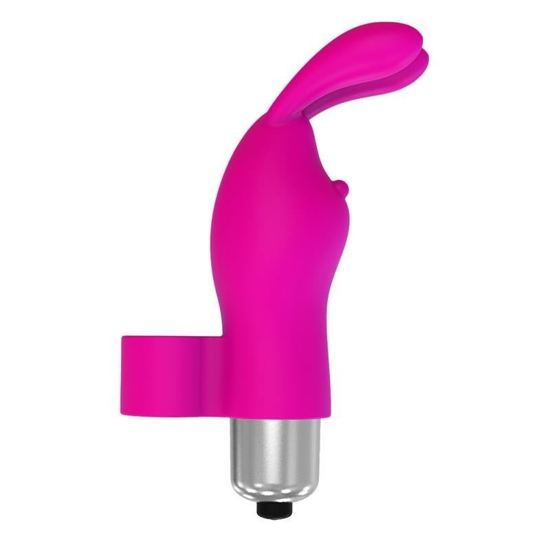 Fingyhop balle vibrante avec lapin silicone Rose