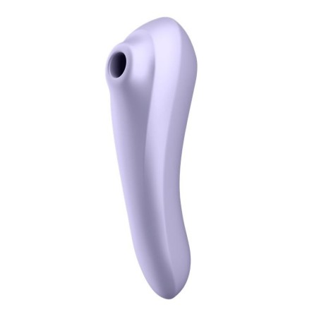 Dual Pleasure APP vibromasseur et suceur de air pulsé rechargeable Mauve