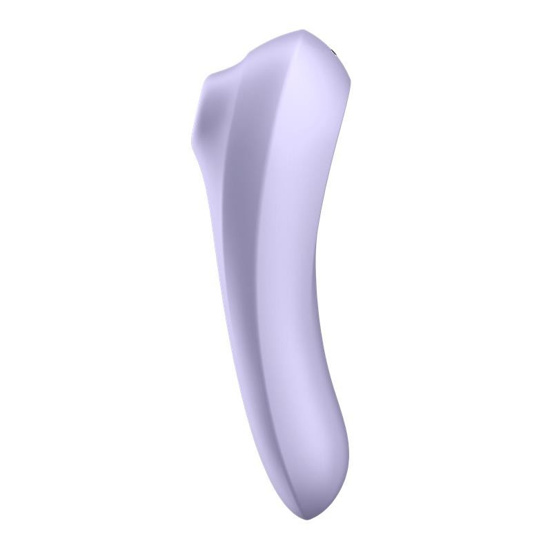 Dual Pleasure APP vibromasseur et suceur de air pulsé rechargeable Mauve