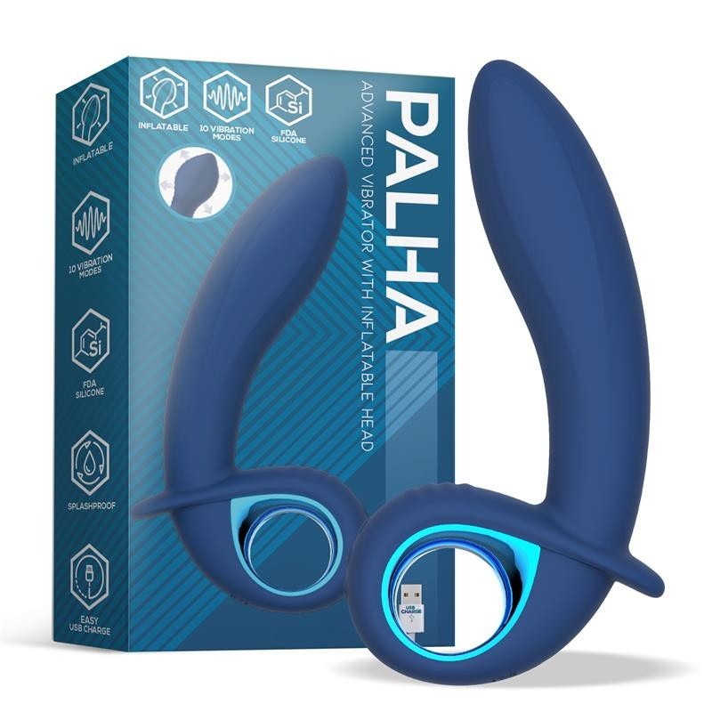 vibromasseur Alpha Advanced avec fonction de gonflement et de vibration USB silicone