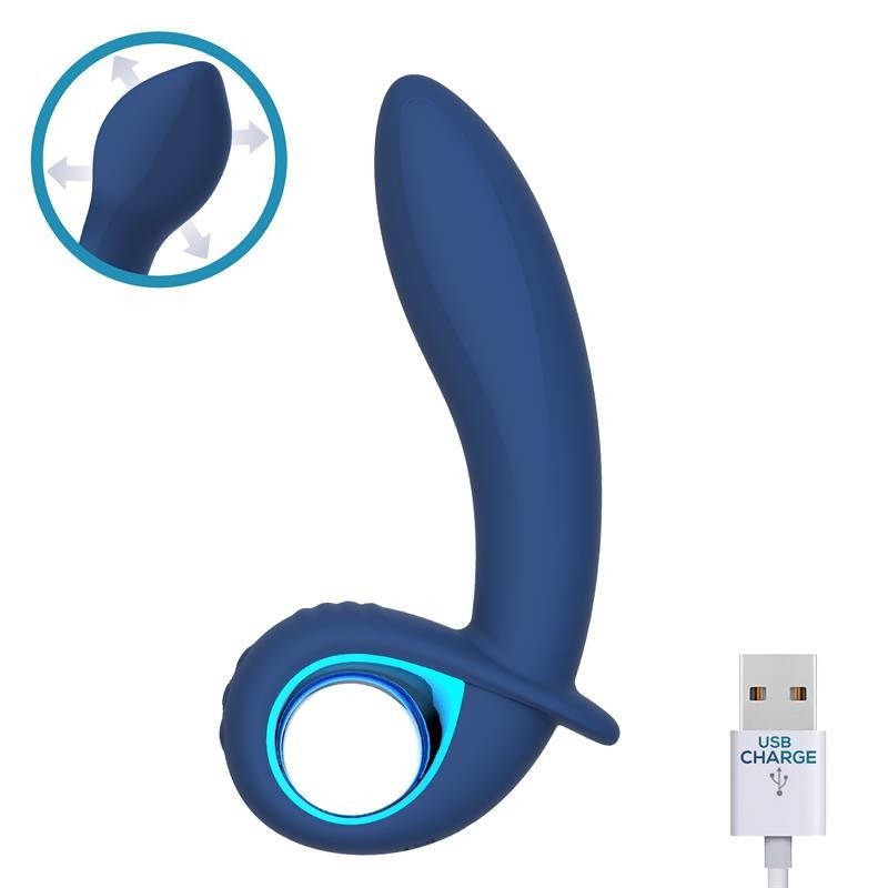vibromasseur Alpha Advanced avec fonction de gonflement et de vibration USB silicone