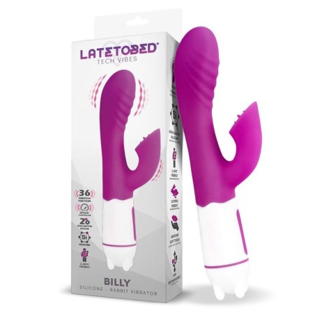 Billet Vibromasseur USB 36 Fonctions Silicone mauve