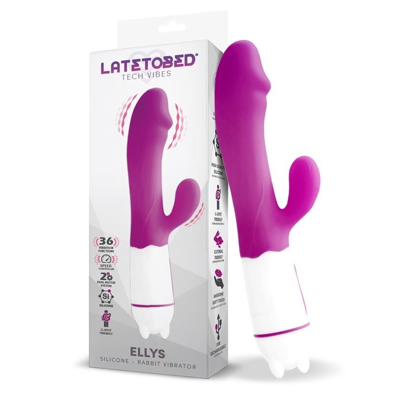 Ellys Vibromasseur USB 36 Fonctions Silicone mauve