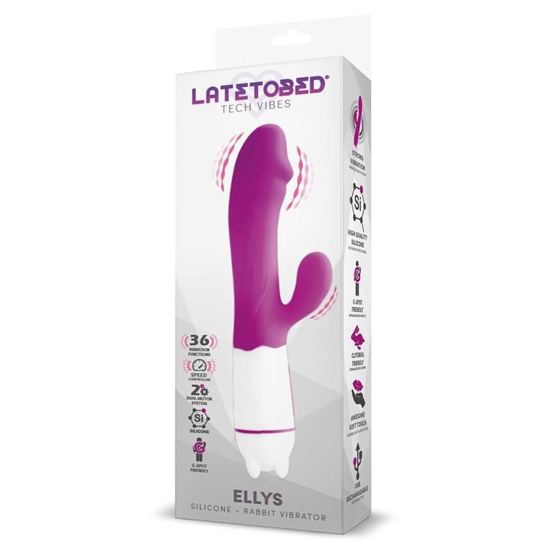 Ellys Vibromasseur USB 36 Fonctions Silicone mauve