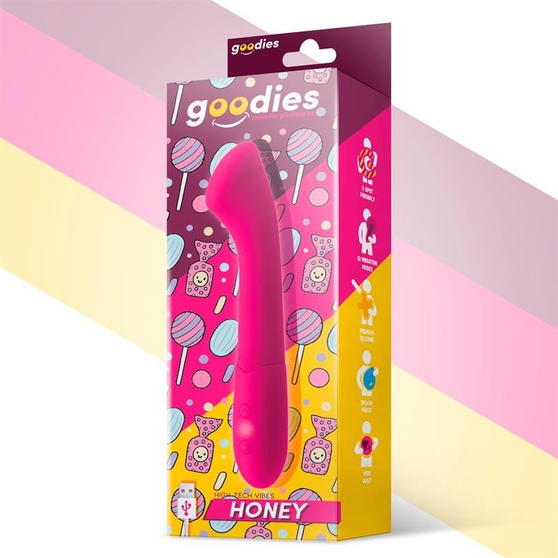 Miel Vibromasseur point G silicone USB Fuchsia