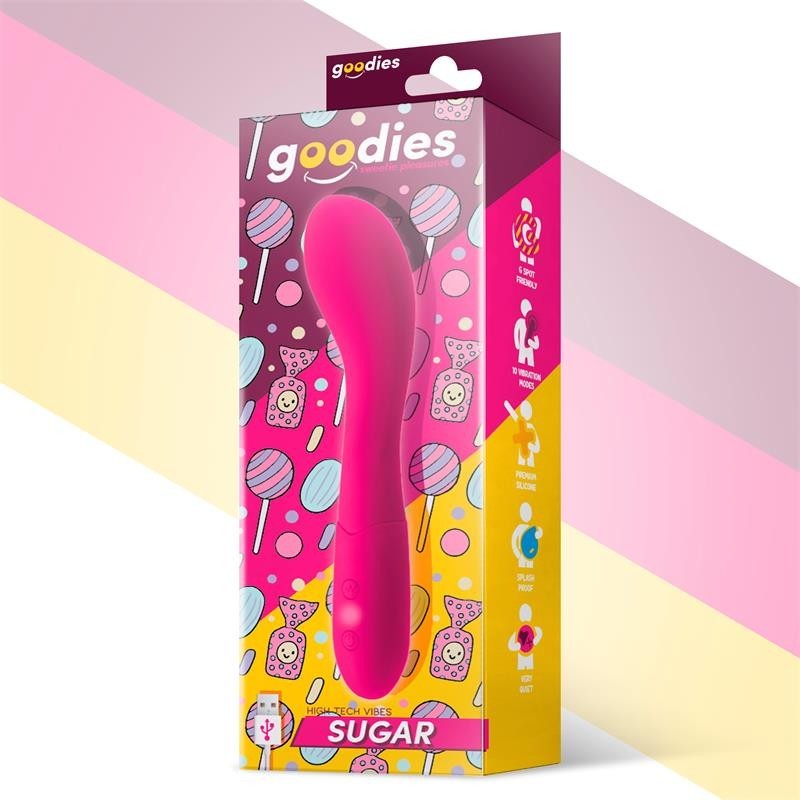 Sugar Vibromasseur point G USB silicone Fushsia