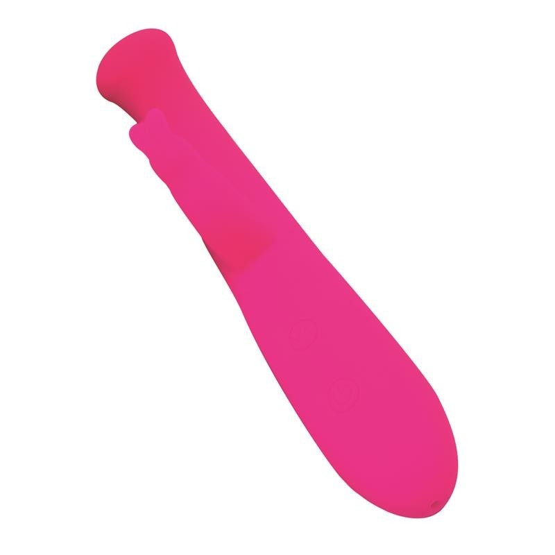 Vibromasseur Coton point G et lapin USB silicone Fuchsia