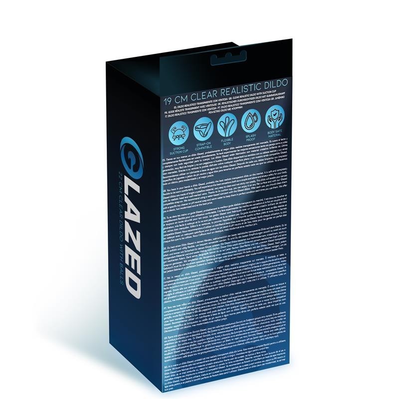 Gode réaliste Matériel Cristalino 19 cm