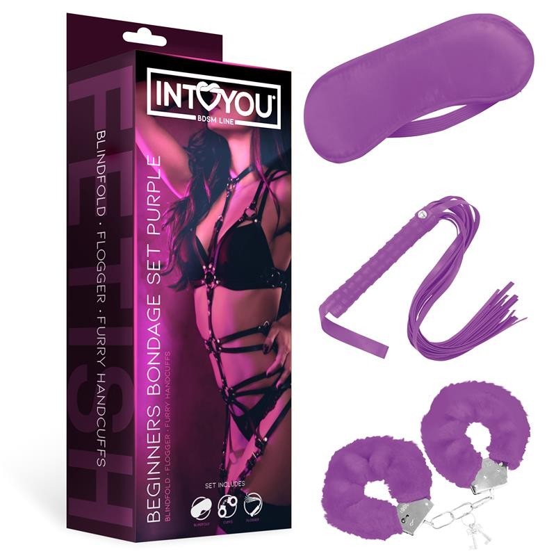 ensemble Bondage débutants Beginners 3 pieces pourpre
