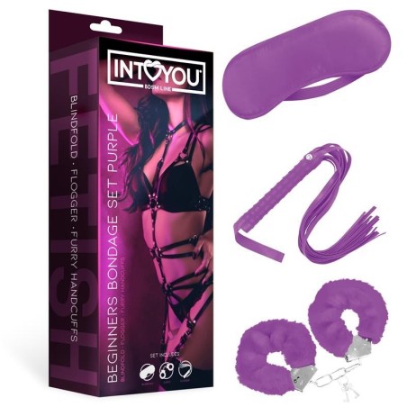 ensemble Bondage débutants Beginners 3 pieces pourpre