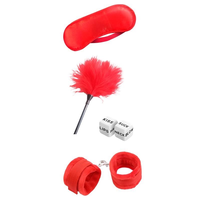 ensemble Bondage débutants Starters 4 Pièces rouge