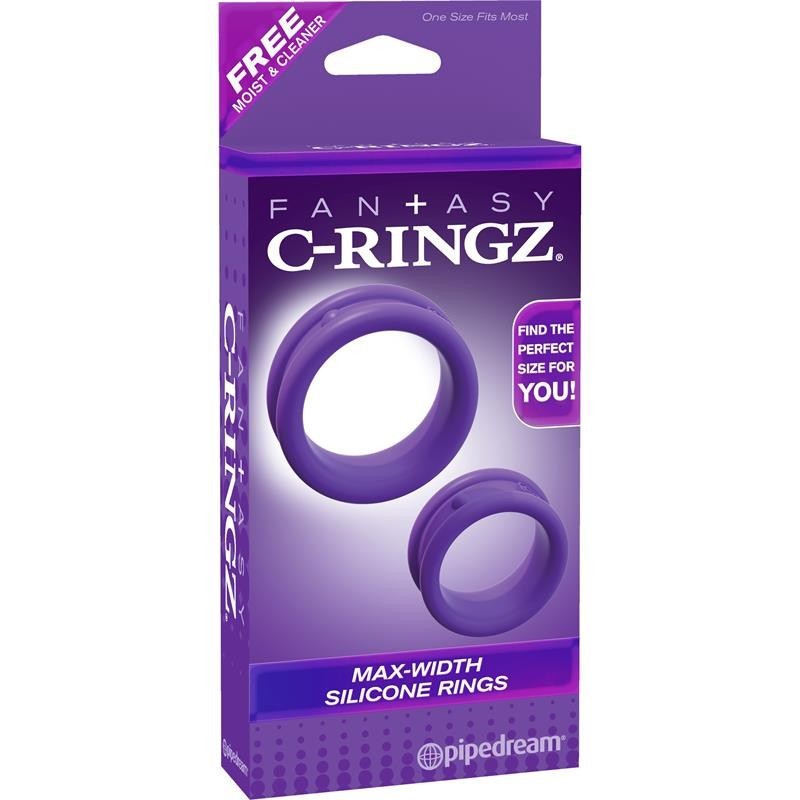 Fantaset C-Ringz Anneaux Max-Width en silicone mauve
