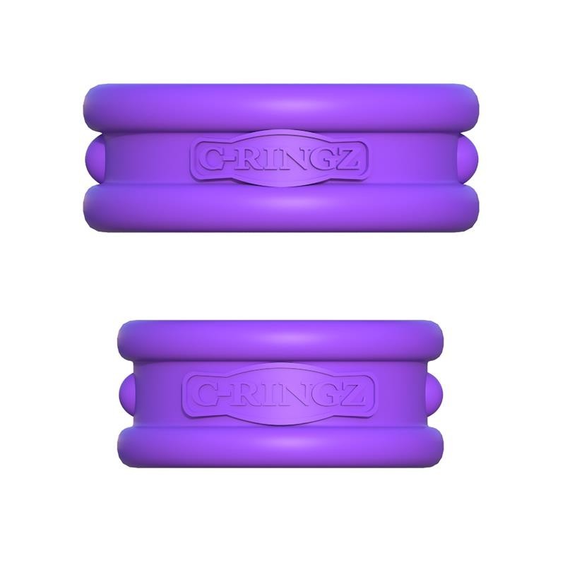 Fantaset C-Ringz Anneaux Max-Width en silicone mauve
