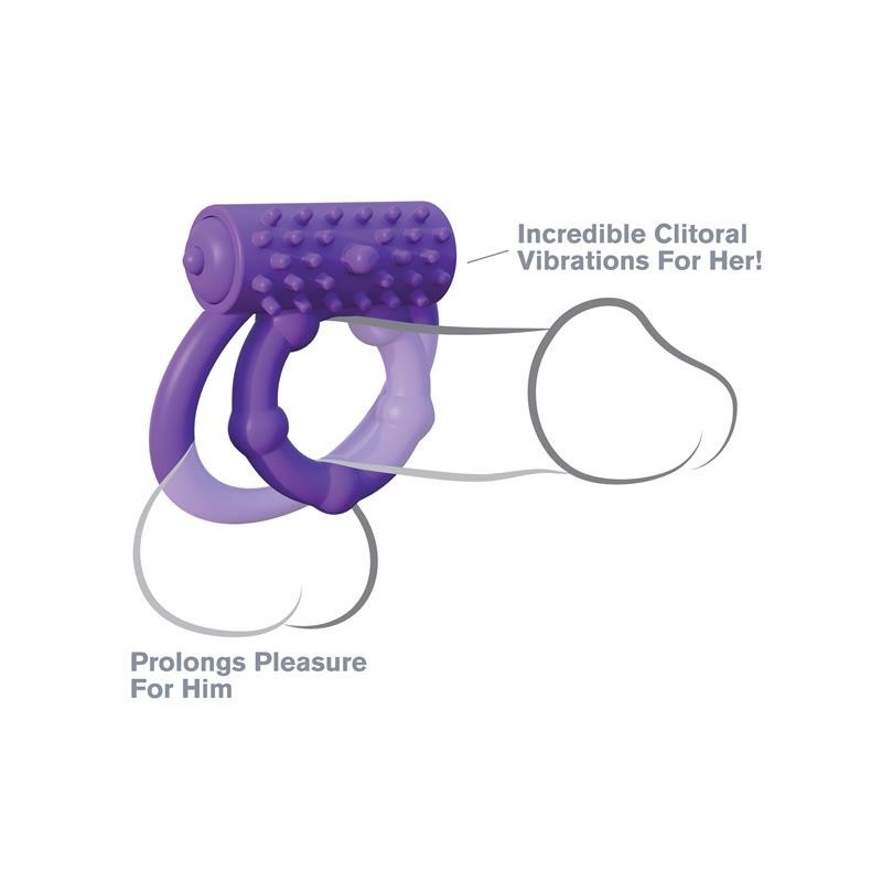 Fantaset C-Ringz Anneau Vibromasseur Prolongateur du Rendement mauve