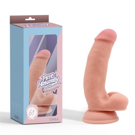 Gode Pornographer réaliste silicone liquide double densité 17,6 cm