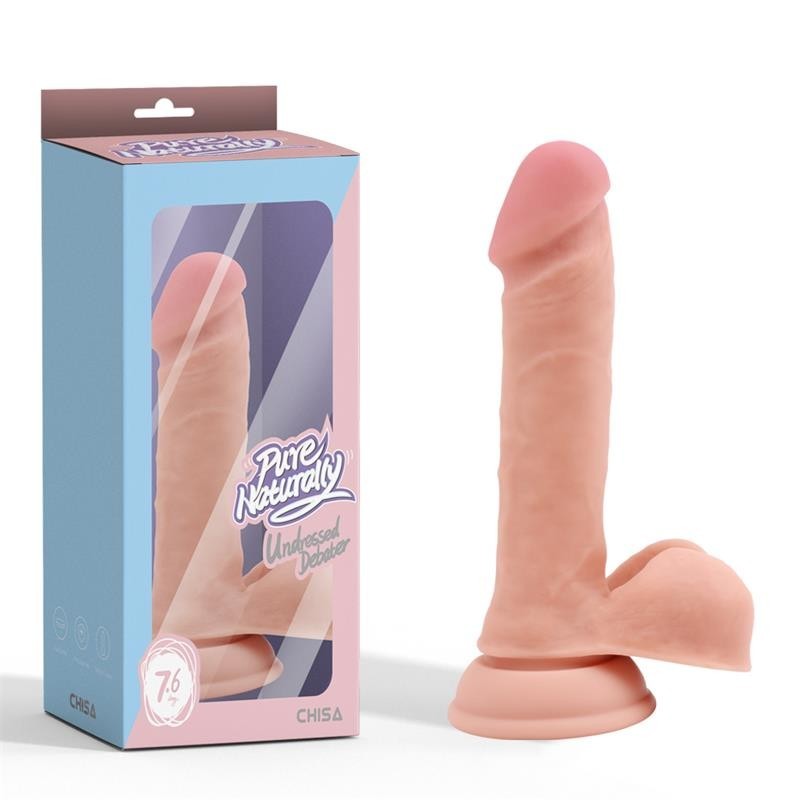 Gode Debater déshabillé réaliste silicone liquide double densité 19