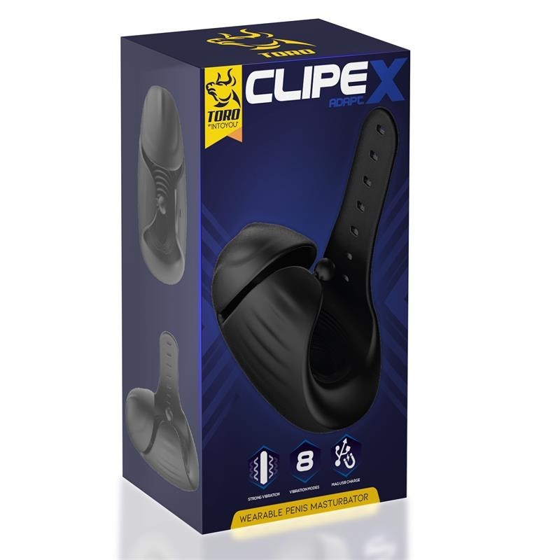 Clipex Masturbateur Masculin reglable avec Système de Clip silicone Premium USB magnetique