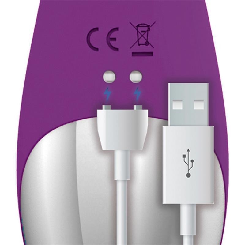 No. Eleven vibromasseur avec lapin, point G et Fución de Pulsación USB Margnético silicone