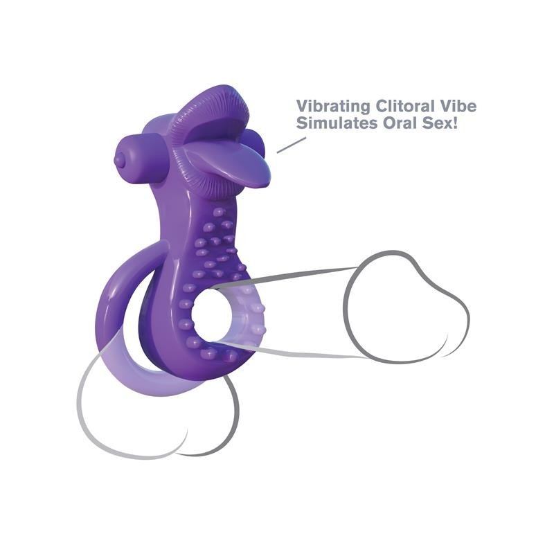 Fantaset C-Ringz Anneau pour couples Lovelet Licks mauve