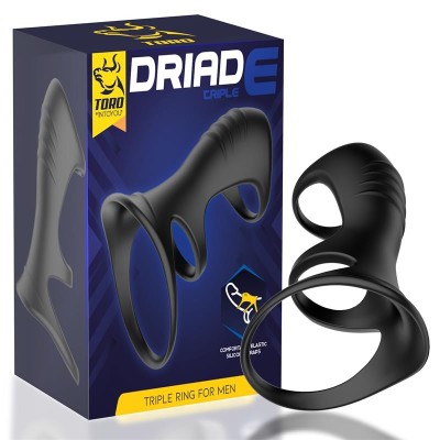 Driade Bague Triple pour Homme silicone