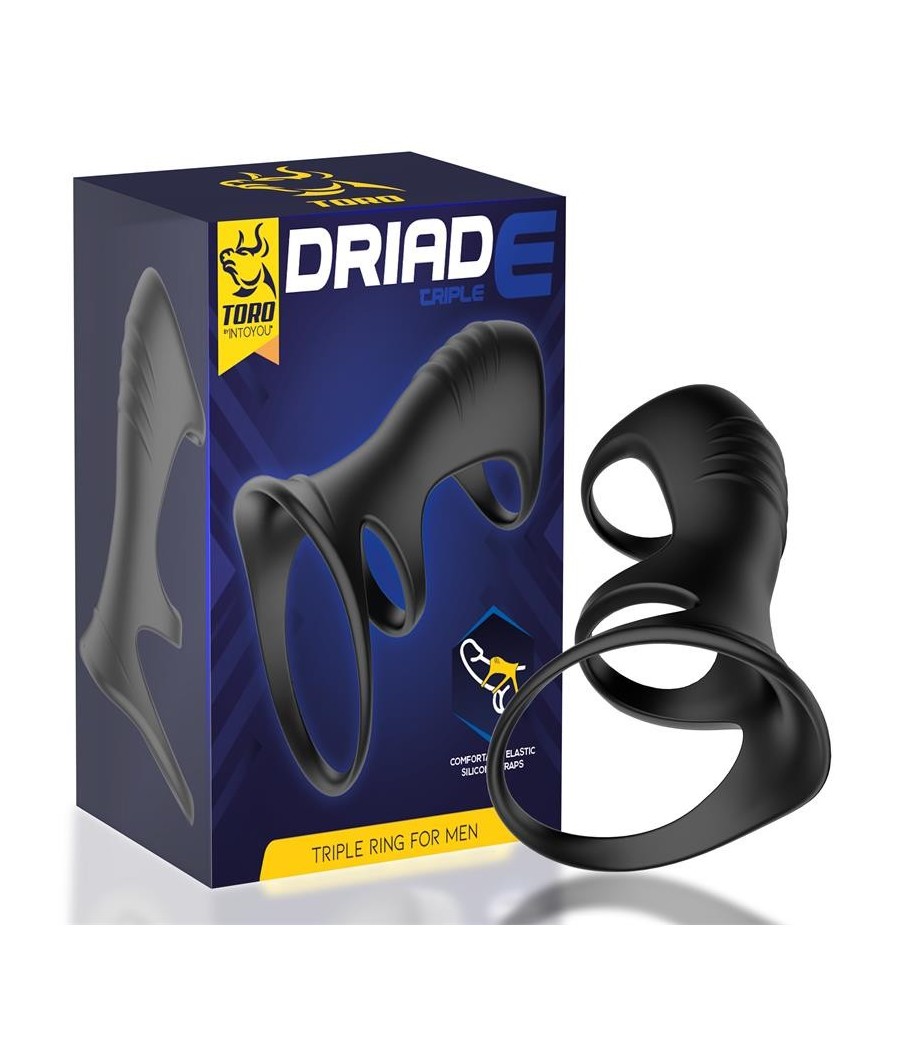 Driade Bague Triple pour Homme silicone