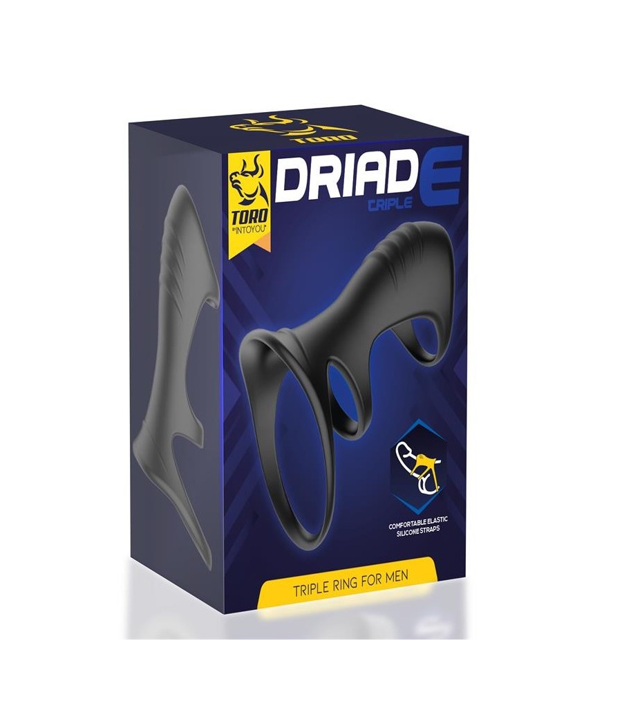 Driade Bague Triple pour Homme silicone