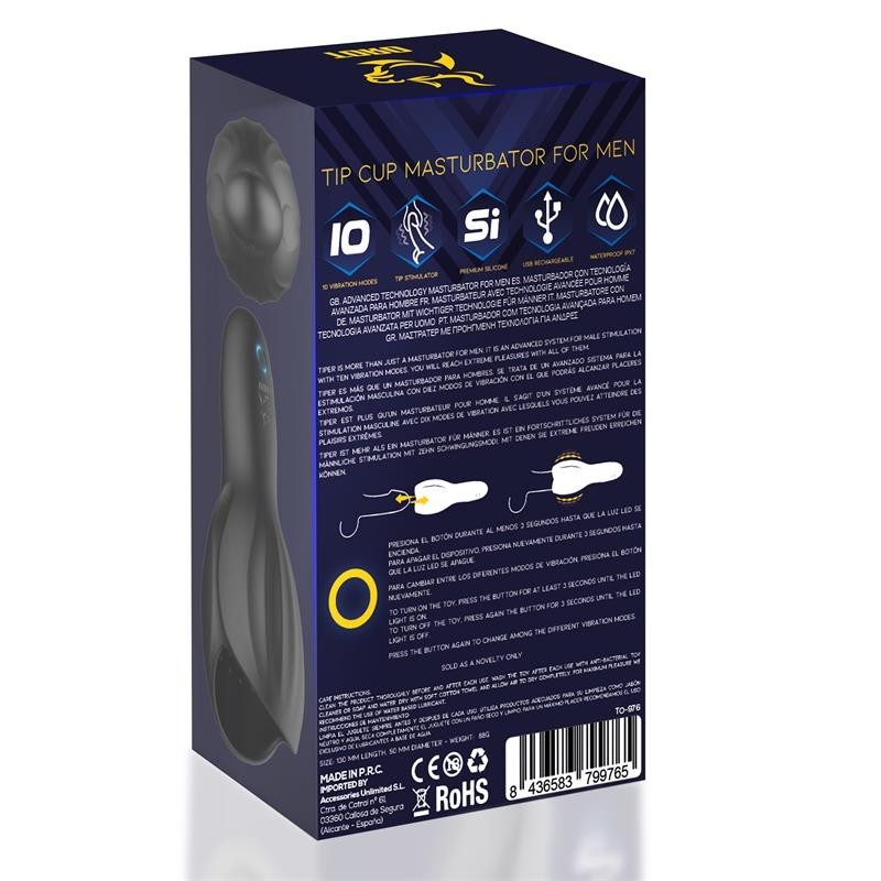 Tiper Copa masturbateura à pénis silicone USB