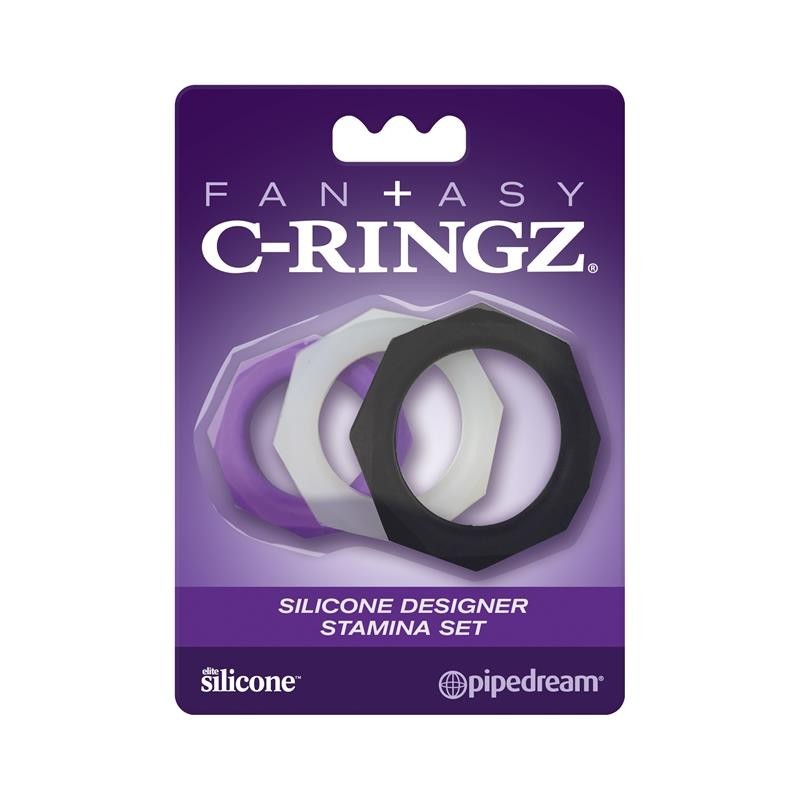 Fantaset C-Ringz Kit de 3 Anneaux en silicone mauve