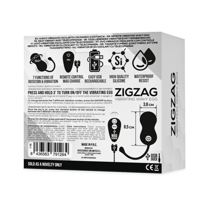 Zigzag oeuf Zigzageante et Vibromasseur telecommande