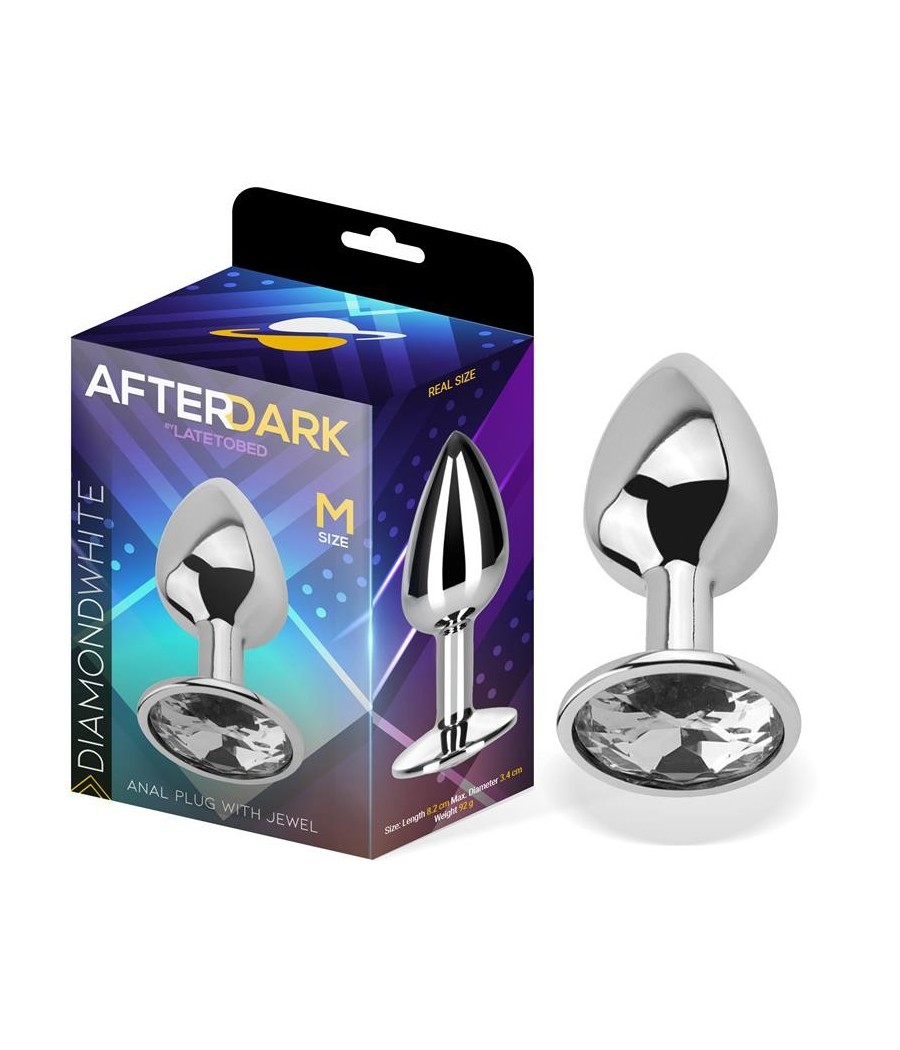 Plug Anal avec Jota couleur blanc diamant taille M Aluminium