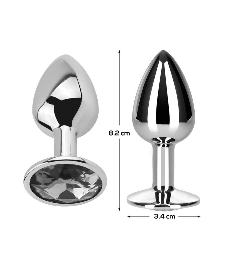 Plug Anal avec Jota couleur blanc diamant taille M Aluminium
