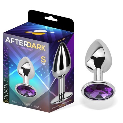 Plug Anal avec pierre pourpre Amatista taille S Aluminium