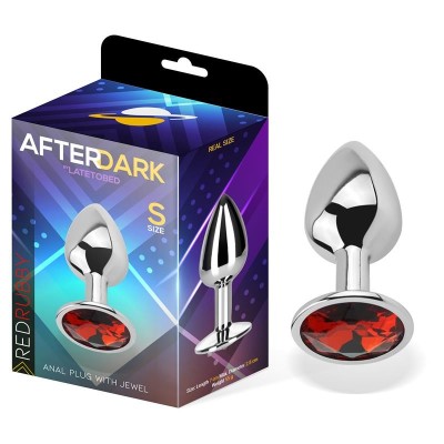 Plug Anal avec pierre rouge Rubi taille S Aluminio
