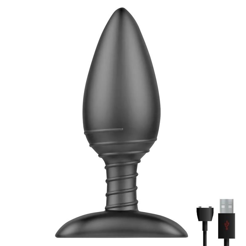 Asher Plug Anal avec télécommande USB magnetique Noir