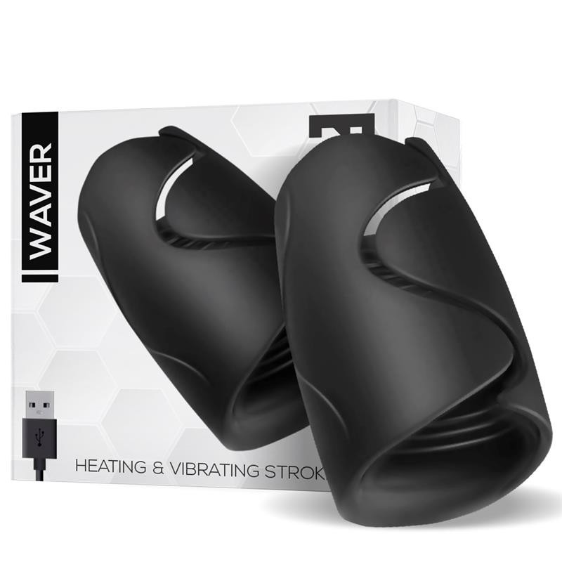 Waver Masturbateur masculin Fonction chaud et Vibration Flexible USB silicone