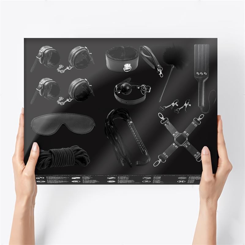 Set Bondage 11 Pièces Noir