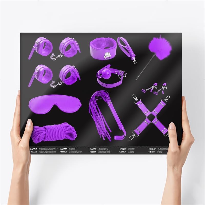 Set Bondage de 10 Pièces mauve