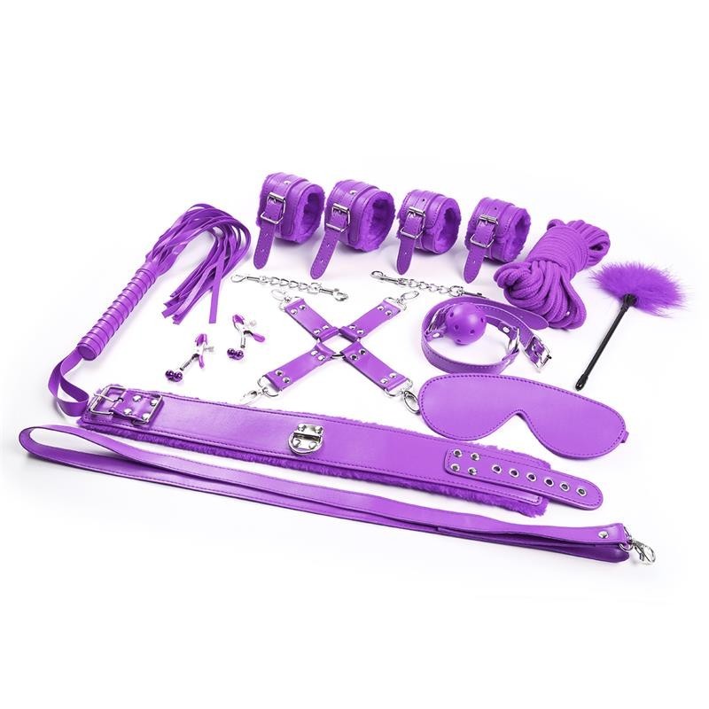 Set Bondage de 10 Pièces mauve