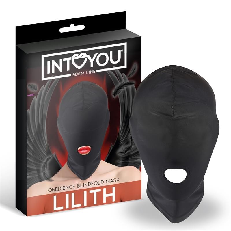 Lilith masque Incognito avec ouverture en la bouche couleur noir