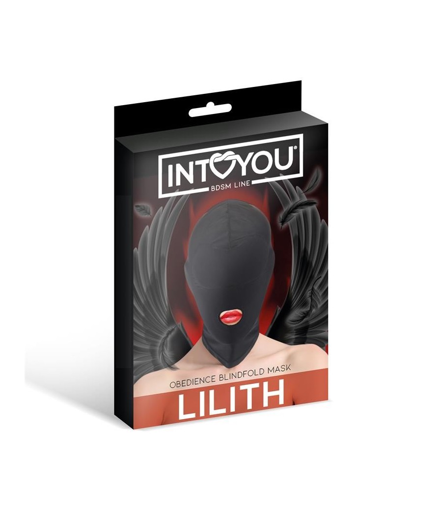 Lilith masque Incognito avec ouverture en la bouche couleur noir