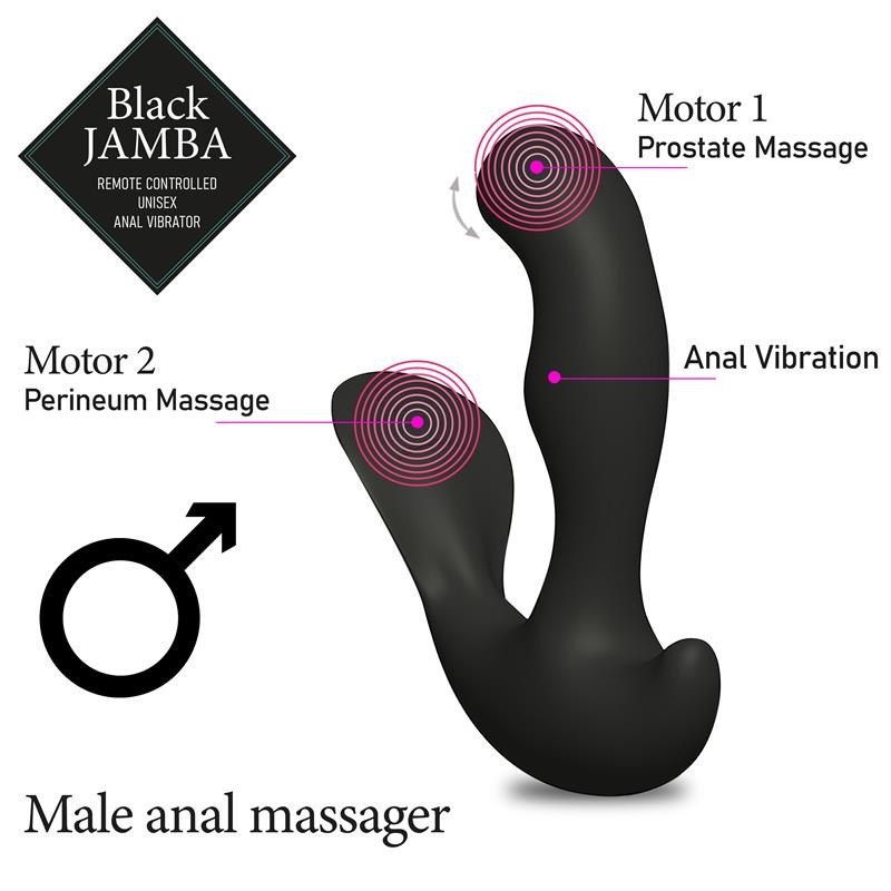 Jamba vibromasseur Anal et Stimulateur point G noir