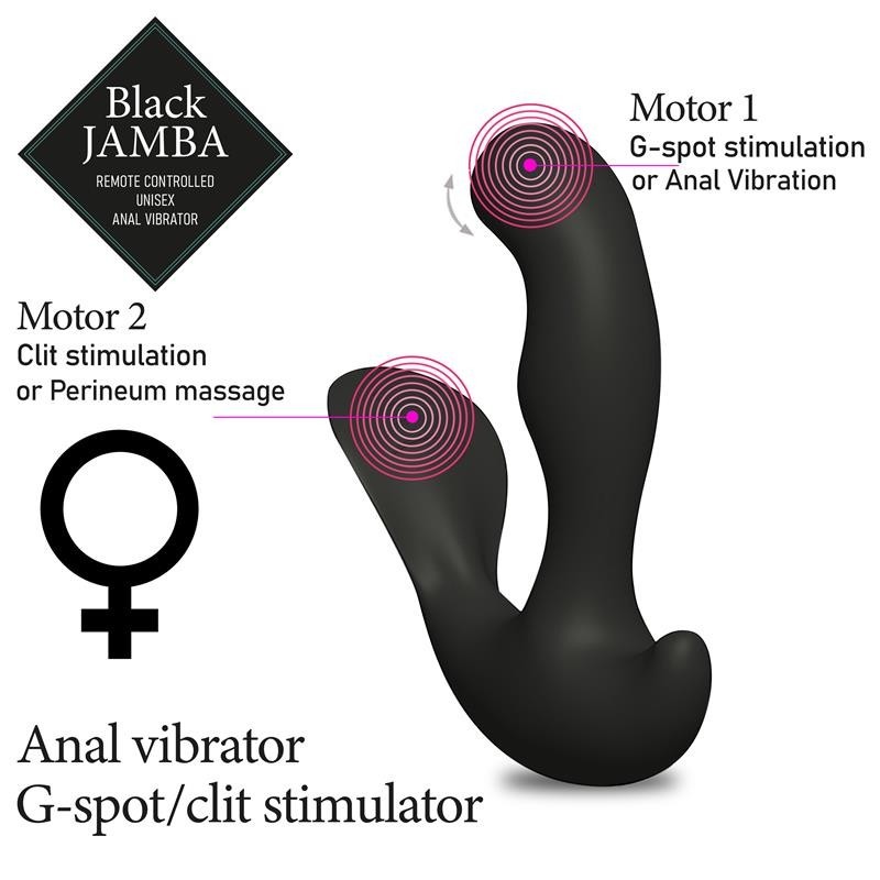 Jamba vibromasseur Anal et Stimulateur point G noir