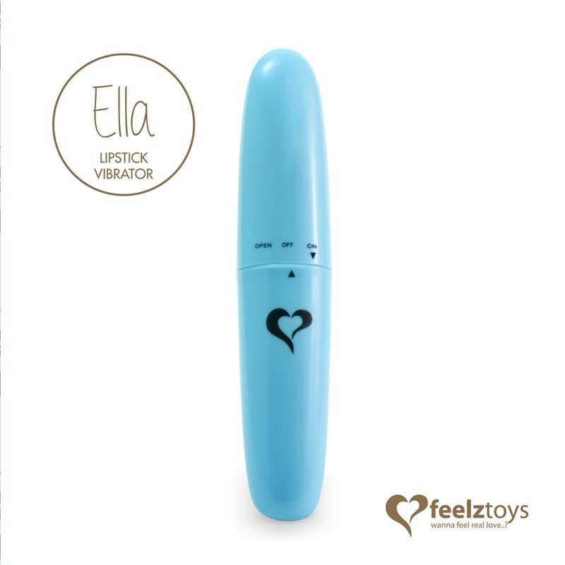 elle rouge à Lèvres Vibromasseur Bleu Clair