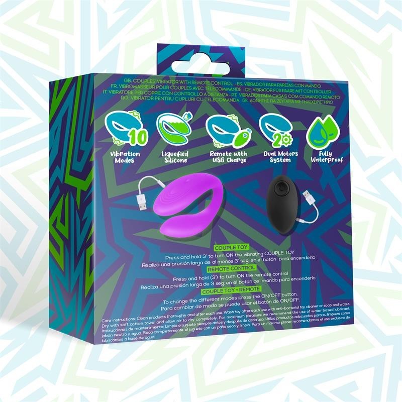 Roomie vibromasseur pour couples Silicone Liquide Unibody télécommande USB