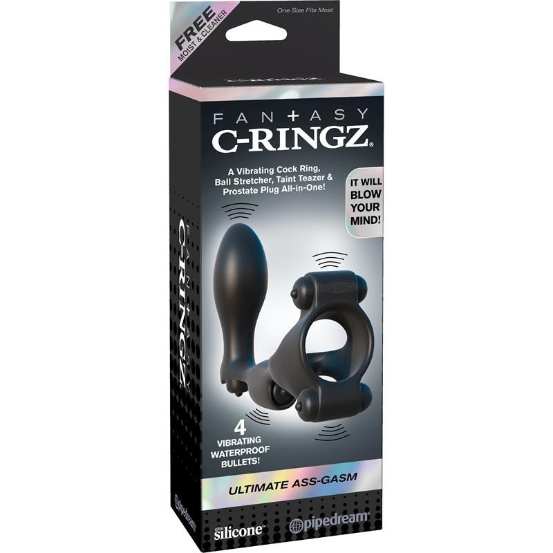 Fantaset C-Ringz Anneau avec Plug Anal Ultimate noir